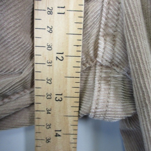 American Eagle Corduroy Super Hi-Rise Flare Women 12 Beige Cotton Button Fly 572 - Picture 12 of 14